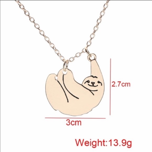 - NEW gold tone Sloth Necklace 🦥 adjustable - Picture 3 of 5